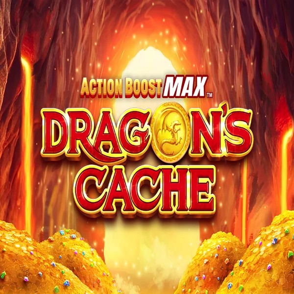 Action Boost Max Dragon's Cache logo by SpinPlay Games at Pribet Casino