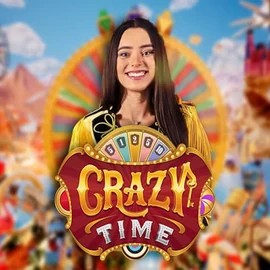 Logo of Crazy Time from Evolution at Pribet Casino