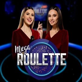 Mega Roulette online game logo by Pragmatic Play on pribetcasinos.eu
