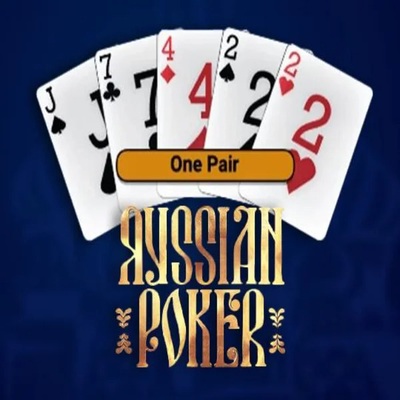 Russian Poker slot logo by OneTouch Games at Pribet CasinoRussian Poker