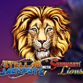 Logo of Stellar Jackpots with Serengeti Lions from Lightning Box Game at Pribet Casino